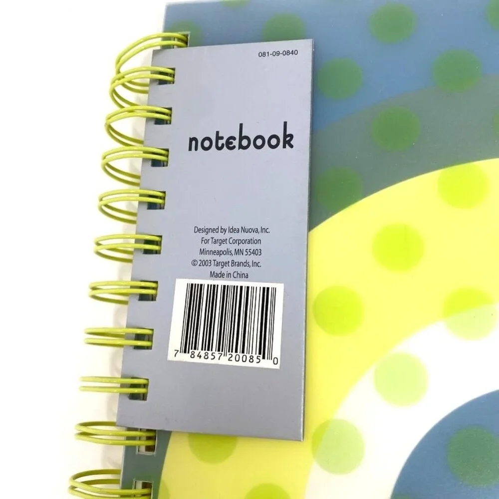 Target Spiral Lined Notebook Polka Dot Design Color Code Margins School